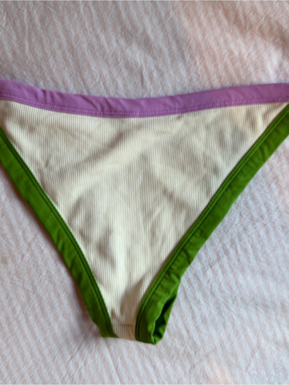 l*space Cream Bikini with Lilac and Green Trim - Picture 5 of 5